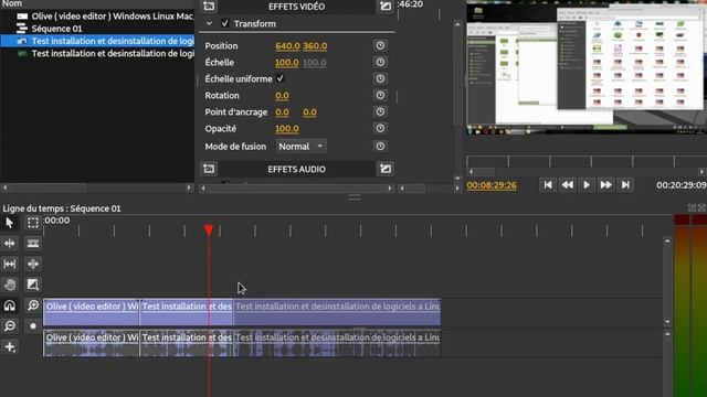 Olive ( video editor ) Windows Linux Mac/ faire un ralenti ou accélérer/ FR смотреть онлайн
