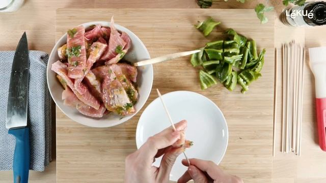 Brochetas de cerdo con salsa de albaricoque - Microwave Grill | Recetas con Lékué смотреть онлайн