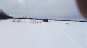 Уаз на ободрышах по снегу
