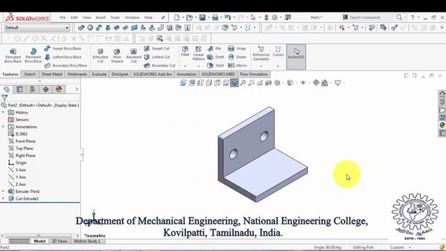 Part |SOLIDWORKS смотреть онлайн