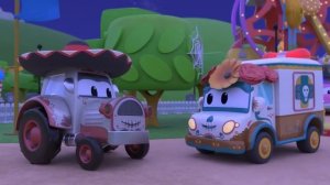 Злодей загипнотизировал динозавров! Робо, ты должен остановить их! | Робот и пожарная машина