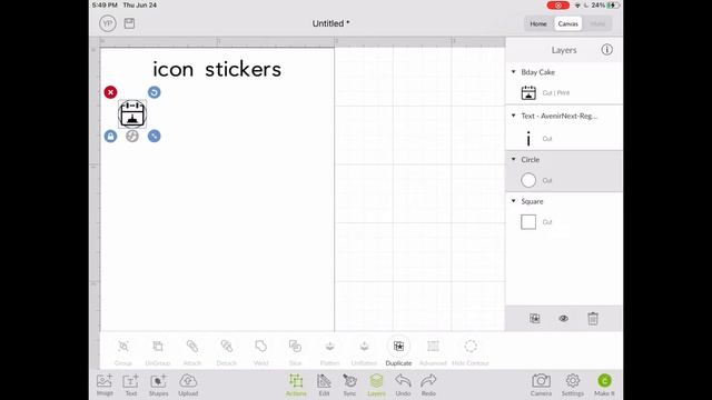 How To Make Icon Stickers! | QUICK & EASY TUTORIAL! | Cricut Design Space Tutorial