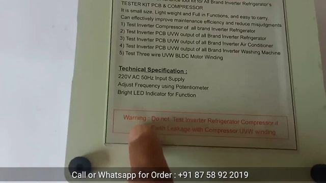 Inverter Refrigerator's PCB & Compressor Check using TESTER KIT | All in One Tester Kit смотреть онлайн