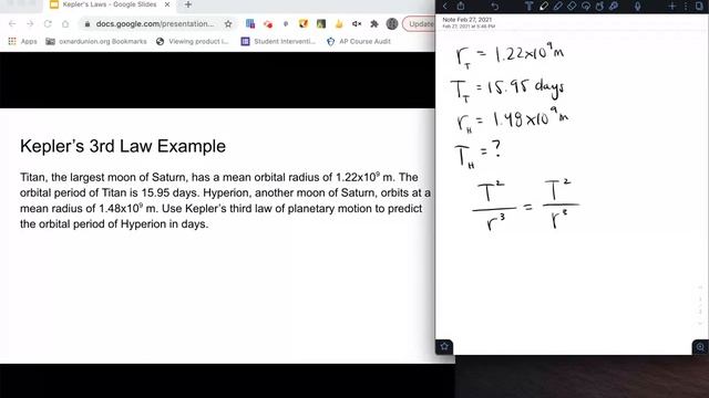 Kepler's 3rd Law Example смотреть онлайн