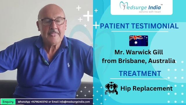 Hip Replacement Surgery in India | Orthopedics Surgery | Australia Patient Testimonial смотреть онлайн
