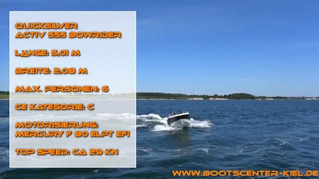 Quicksilver Activ 555 Bowrider Mit Mercury F 80 ELPT EFI -Bootscenter Kiel-