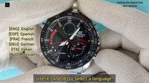 Casio Edifice ECB-900 (5582) Time setting tutorial. TrendWatchLab.