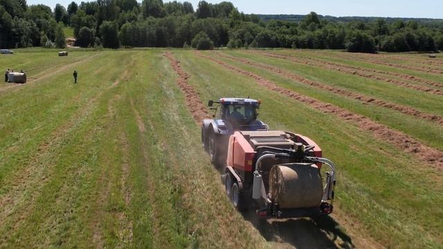 Запуск пресcа с обмотчиком Kuhn FBP 3150 смотреть онлайн