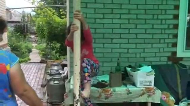 Первый день в гостях у дедушки Миши