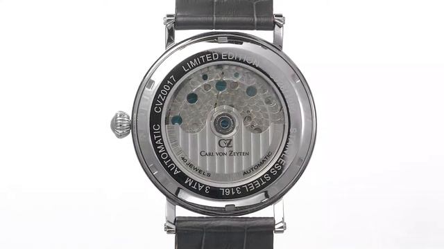 Carl von Zeyten Black Forest Dual Balance Automatic Open-Heart CVZ0017SGY Zegarek / Watch 360 смотреть онлайн