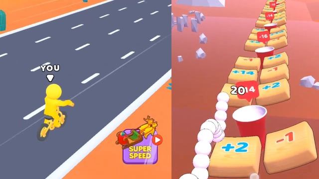 Shape-shifting Funny Race Gameplay II Ball run 2048 | Sky Rolling Ball 3D смотреть онлайн