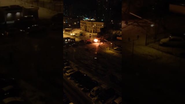 Поджог автомобиля на мкр. Балашиха - парк смотреть онлайн