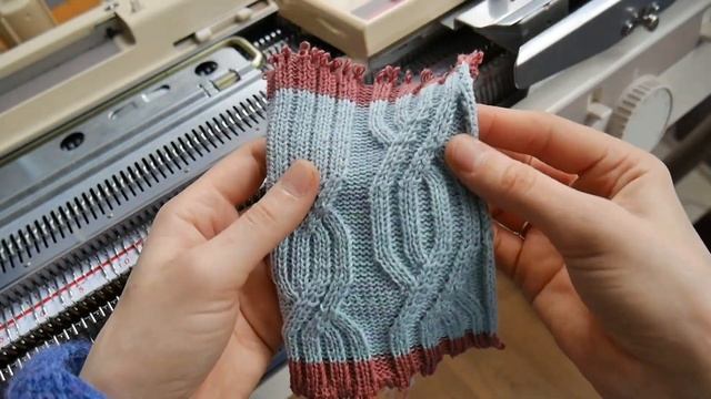 Machine knitting - How to knit a mock rib cable. Knitting cables on double bed. смотреть онлайн