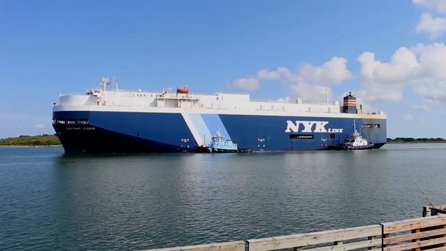 Vehicle Carrier Ship NYK Line's Neptune Leader Begins Monthly Service At Port Canaveral