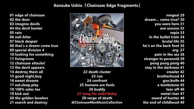 Chainsaw Man OST『Chainsaw Edge Fragments』by Kensuke Ushio｜Full Original Soundtrack