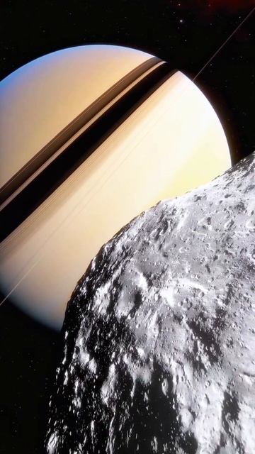 Atlas, a lua anã de Saturno 🪐 #solarsystem смотреть онлайн