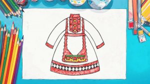 Как нарисовать чувашское украшение / ШАЯН Рәссам: Чуваш халкының милли күлмәге (на татарском языке)