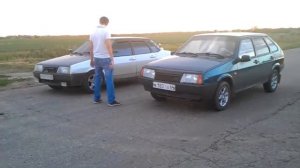 Гонка ВАЗ 21099 против ВАЗ 2109