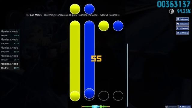 [25❌] GHOST [Cosmos ★4.63] Osu!Mania смотреть онлайн