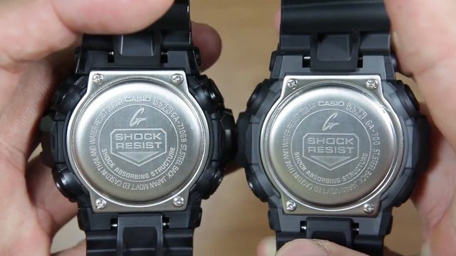 CASIO G-SHOCK GA-710GB-1A VS G-SHOCK GA-700-1B смотреть онлайн