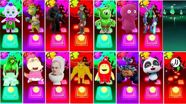 Tiles Hop Game Megamix-16 Super JoJo Vs Planet 51 Vs King Kong Vs Alien Dance🐉Who Is Best?