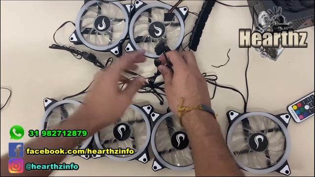 COOLER FAN RISE MODE RGB RM MB 12V COM CONTROLADORA EXTERNA (SEM PLACA MÃE) - HEARTHZ INFORMÁTICA