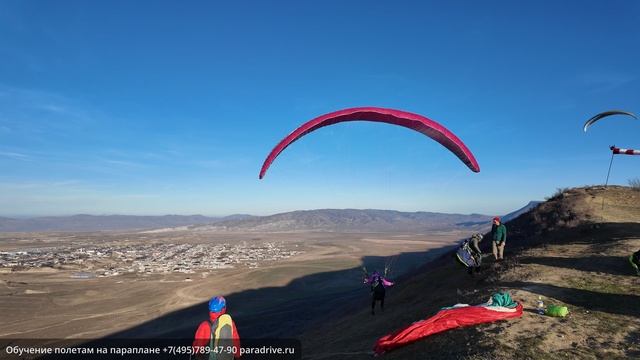 Взлет на параплане Ikuma-3 20 (гора Кефир, Дагестан, Татьяна) смотреть онлайн