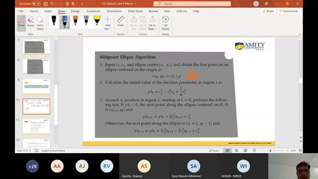 CG : Mid Point Ellipse Drawing Algorithm : Computer Graphics _ Ved P Mishra смотреть онлайн