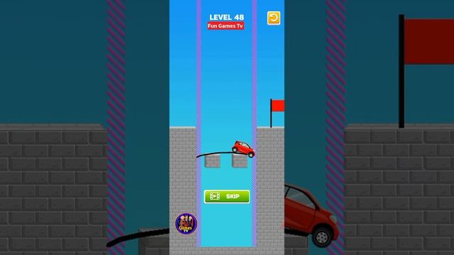 Draw Bridge Puzzle Max Level 48 Draw Game Save The Car Competition Mobile Gameplay Walkthrough Fun