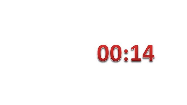 Countdown timer: increasing red from 30 to 0 on white background with the sound of a clock ticking смотреть онлайн