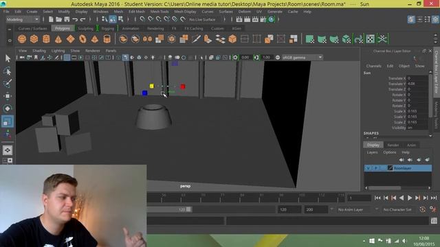 #23 Unhide a layer in Maya 2016 and position solar system смотреть онлайн