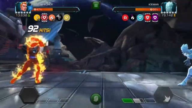 MCOC - ACT 6.4.1 - Human Torch VS Iceman - Easy Boss Solo!! смотреть онлайн
