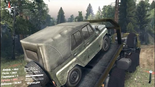SpinTires обзор мода (КрАЗ-6316 v 1.0) смотреть онлайн