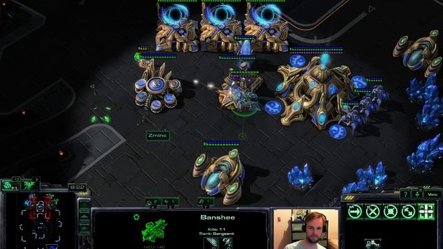 Halby + a Banshee vs Double 4Gate Blink - 2v2 Starcraft 2 HotS смотреть онлайн