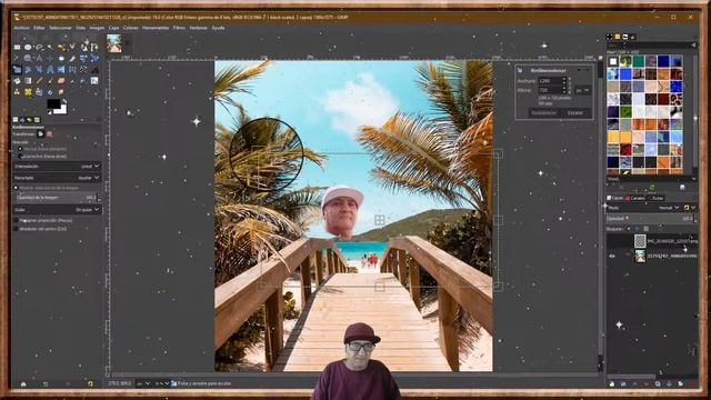 GIMP, cómo añadir foto trasparente a imagen o foto.