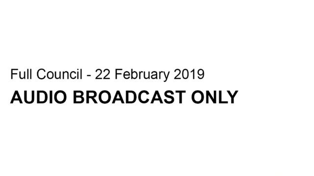 Lincolnshire County Council - Full Council Meeting - 22 February 2019 (live Webcast)