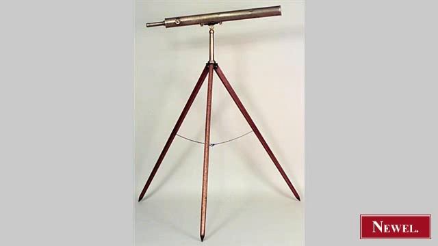 Antique English Victorian brass telescope on adjustable смотреть онлайн