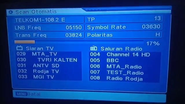 #scan , update Telkom 4 C band dengan receiver lama, MATRIX BURGER S2 MPEG 2 #TAN3 Ch смотреть онлайн