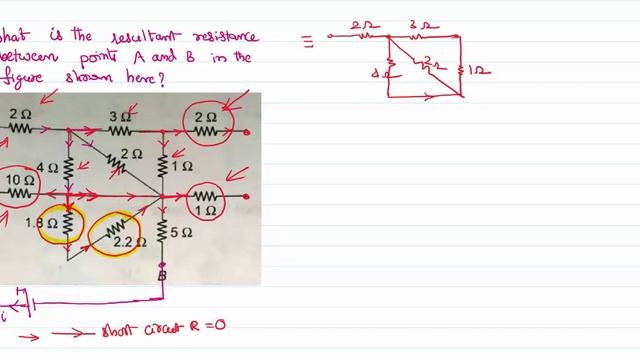Resultant resistance in a circuit with dead resistors in Current Electricity смотреть онлайн