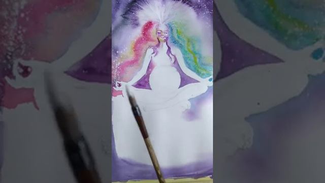 Рисуем акварелью Космос смотреть онлайн