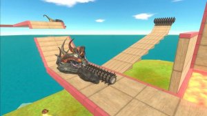 Fall Into Lava Or Make Perfect Jump From Under Fireball Ramp! - Animal Revolt Battle Simulator