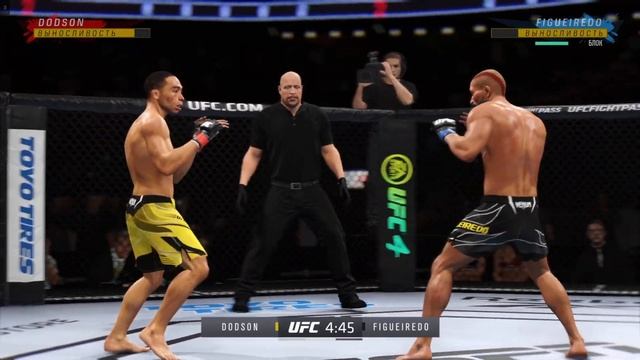 UFC 4 второй тур наилегчайший вес мужчины John Dodson (Бразилия) - Deiveson Figueiredo (Бразилия) смотреть онлайн