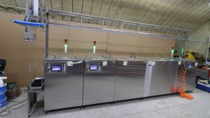 Ультразвуковая линия очистки с полуавтоматическим порталом - 5 позиций