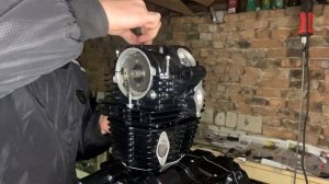 МОТАРД ИЗ КИТАЙЦА. Часть 3. Сборка ЦПГ двигателя 166fmm M1nsk x250. + Первый запуск.