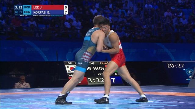 BRONZE GR - 72 kg: J. LEE (KOR) v. B. KORPASI (HUN) смотреть онлайн