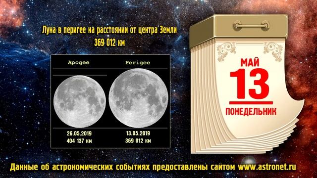 Астрономический Видеокалендарь на Май 2019 года смотреть онлайн