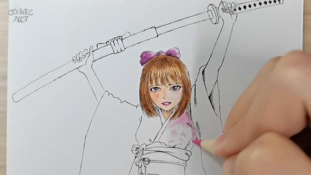 How to draw Female Samurai | sketching | anime character | ep-207 смотреть онлайн