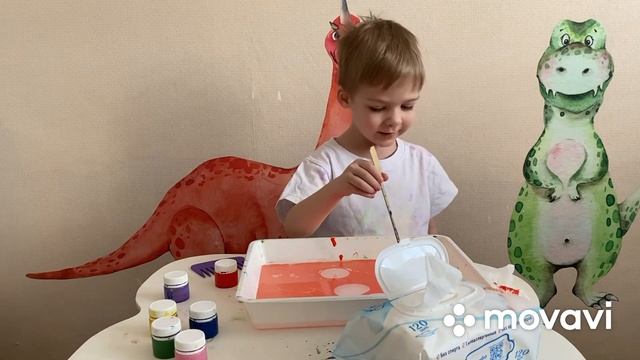 Рисование ЭБРУ смотреть онлайн