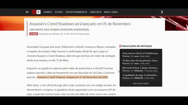 AC Shadows é uma realidade? Novidades do jogo! смотреть онлайн
