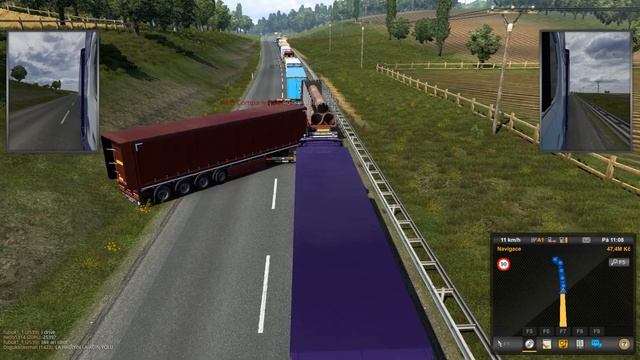 Idiots on the road - Train crossing - ETS 2 MP part 32 смотреть онлайн